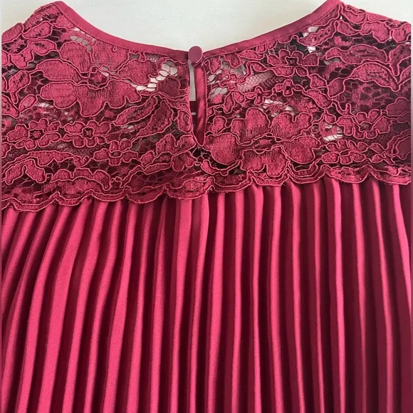 Weill Bergundy Pleated Lace blouse
Size 6 - Picture 12 of 13